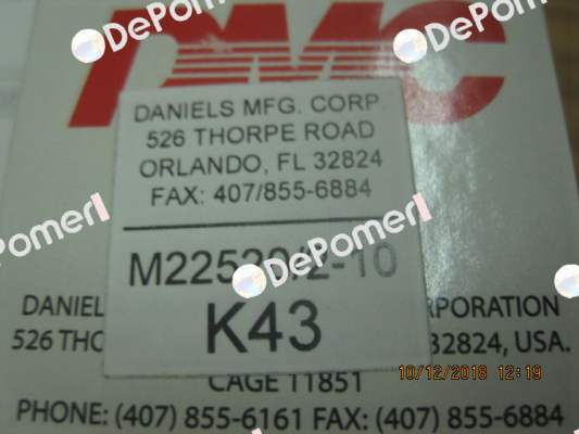 K43 Dmc Daniels Manufacturing Corporation