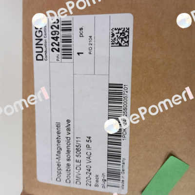 P/N: 224925, Type: DMV-DLE 5065/11 Dungs