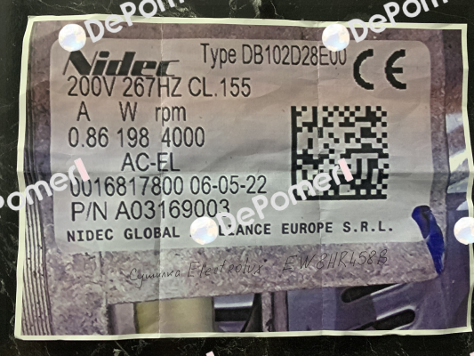DB102D28E00 Nidec