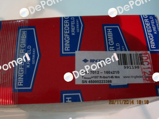 RFN7012 200X260 / UNIT PRICE FOR 100 PCS.  Ringfeder