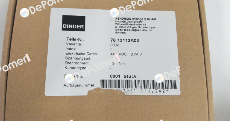 76 13113A03-0002 Binder