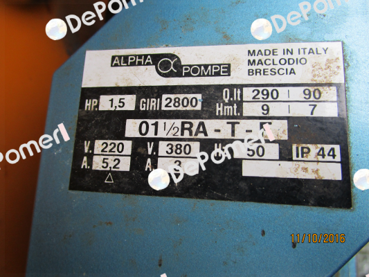 01 1/2 RA-T-F Alpha Pompe