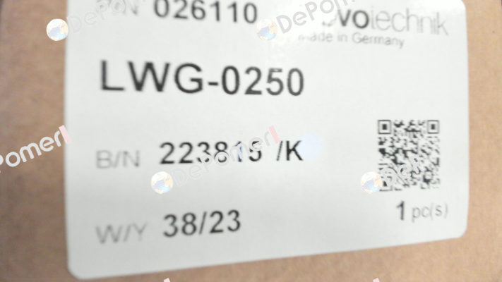 P/N: 400026110, Type: LWG-0250 Novotechnik