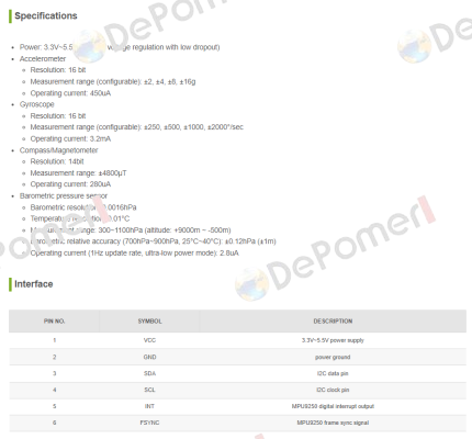 12476 / MPU9250 Waveshare