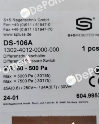 (1302-4012-0000-000) DS-106 A S+S REGELTECHNIK