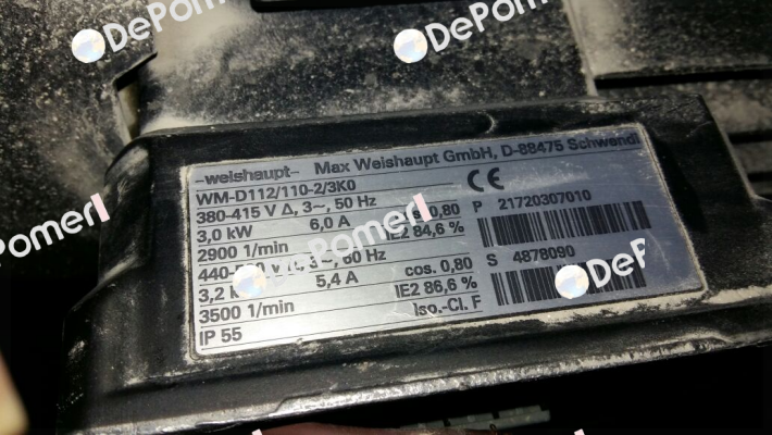 WM - D112 / 110-2 / 3K0 obsolete replaced by WM-D112/140-2/3K0  Weishaupt