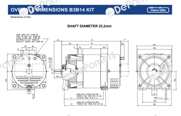 S16W-105 with  B3B14 Kit Mecc Alte