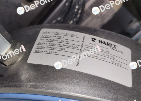 AR -00712 DKZ 110 <APS> DN 150 Warex