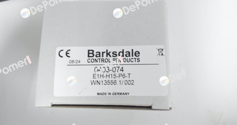 P/N: 0403-074, Type: E1H-H15-P6-T Barksdale