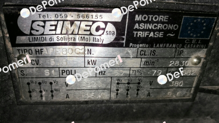 HFAPE80C2 obsolete, replaced by HPE71 LA2 - 4 kW  Seimec (Rossi)