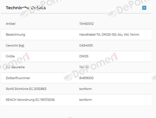 TA534011 End Armaturen