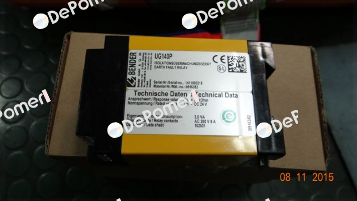 B916382 UG140P DC 24V UG obsolete, replaced by IR425-D4-1 (B91036403) or  B71036320 (isoUG425-D4-4) Bender