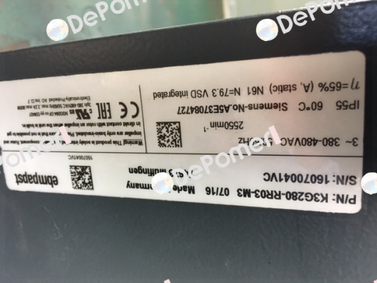 K3G280-RR03-M3 07/16  EBM Papst