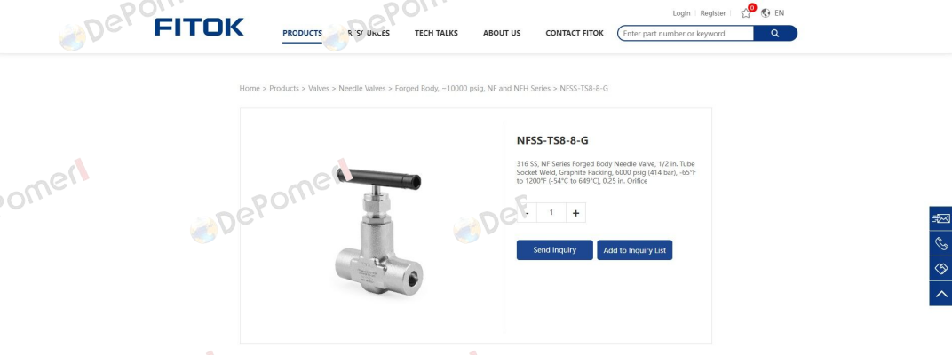 NFHSS-TS8-8-G Fitok