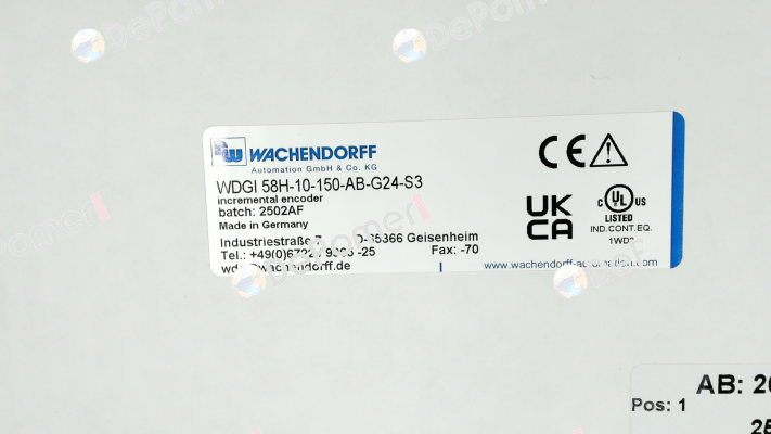 WDGI 58H-10-150-AB-G24-S3 Wachendorff