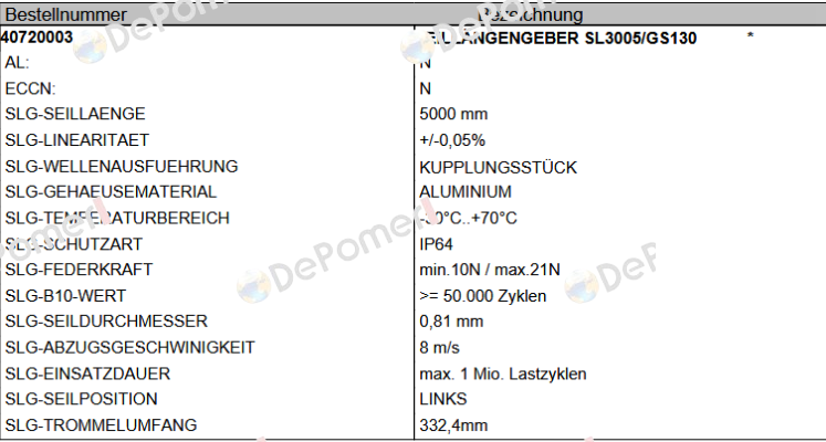 SL3005/GS130 / 40720003 TR Electronic