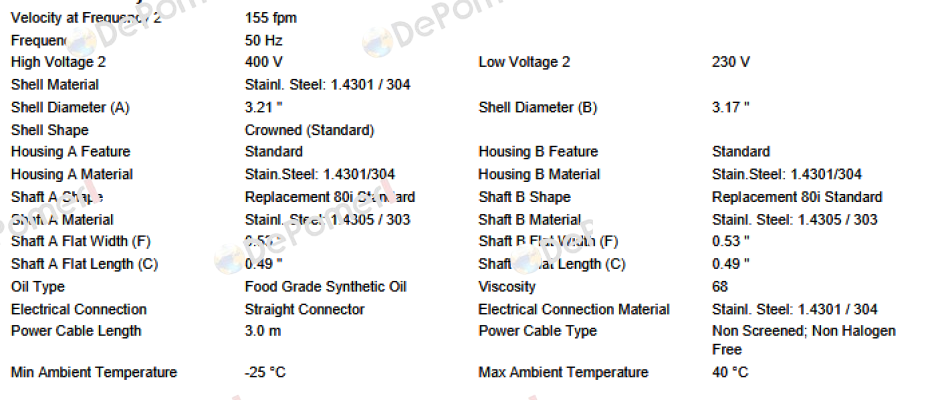 MI-DM0080 DM0803-AAC11E0U8EDC-200MM Interroll
