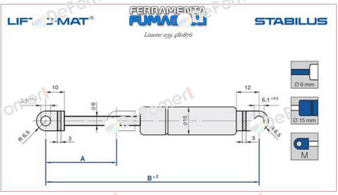 LIFT-O-MAT 4775SX 400N Stabilus