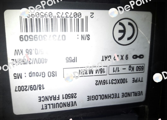 100XC3116W2  Verlinde