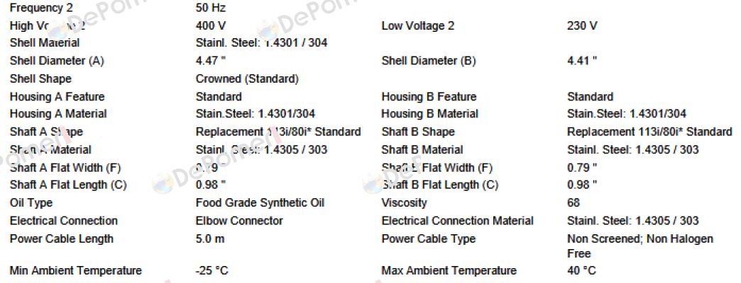 MI-DM0113 DM1133-BAC13E0U9LBD-282mm Interroll
