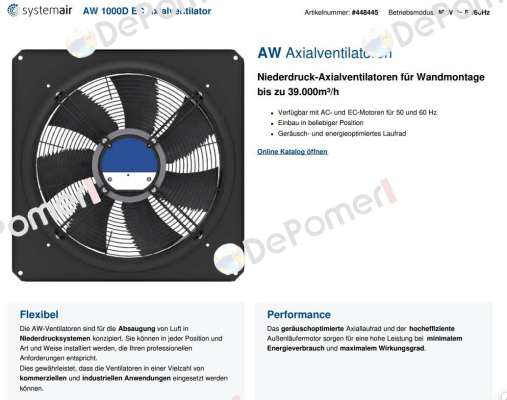 AW 1000D EC Axialventilator EBM Papst