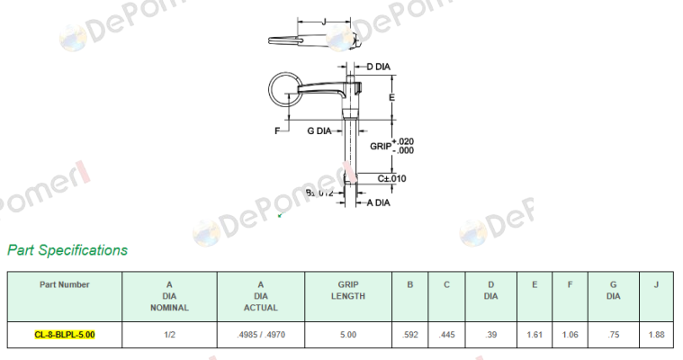 CL-8-BLPL-5.00 Carr Lane