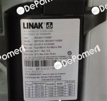 363CAA+7110028X - OEM for  PREMIER TECH CHRONOS B.V.  Linak