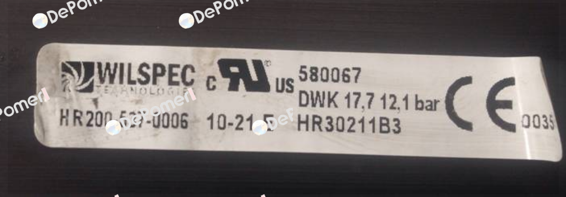 HR200-537-0006 Wilspec