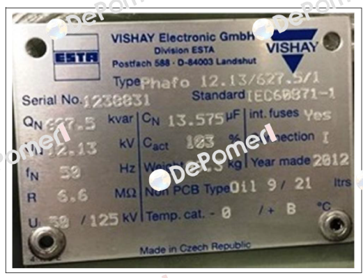 Phafo 12,13/627,5/1  Vishay