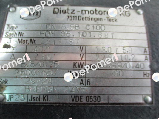 slip ring brush holder for 2813757 obsolete, no replacement   Dietz-Motoren