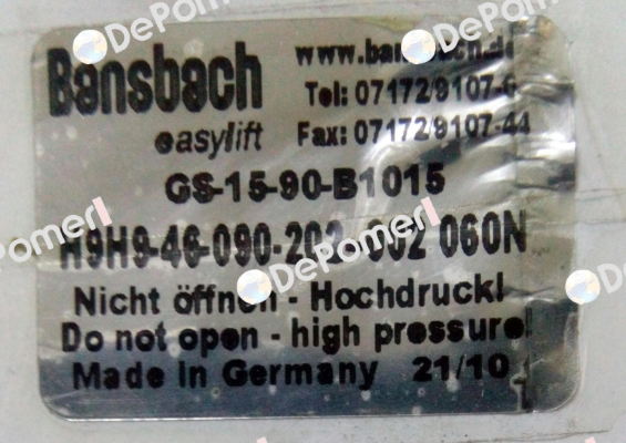 H9H9-46-090-202--002/060N Bansbach