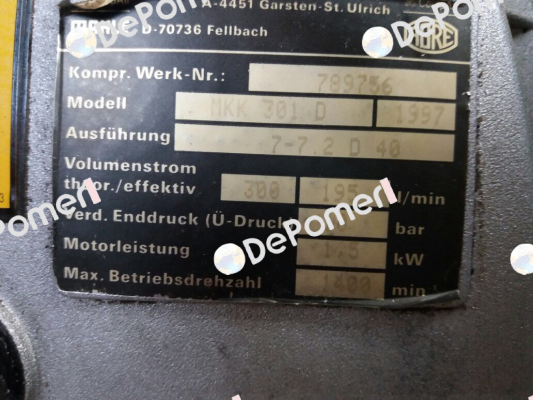 MKK 301D MAHLE