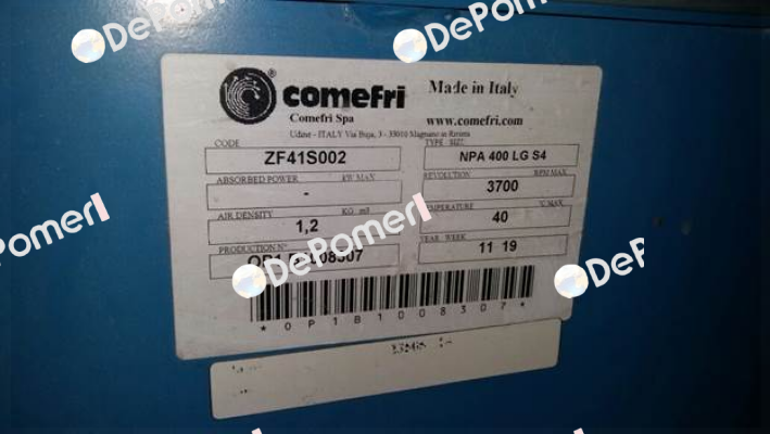 NPA 400 LG S4  Comefri