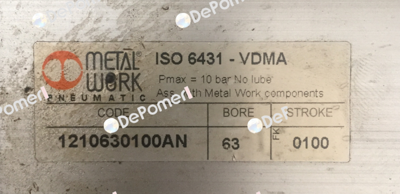 Komplett NBR Dichtungs-Satz Ø63  Metal Work