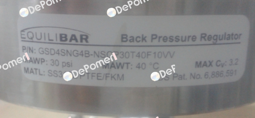 GSD4SNG4B-NSCP30T40F10VV  Equilibar