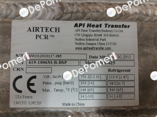 619-1006M-B-BSP API Airtech