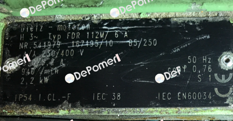 h 3~ Typ FDR 112M/ 6 A OEM  Dietz-Motoren