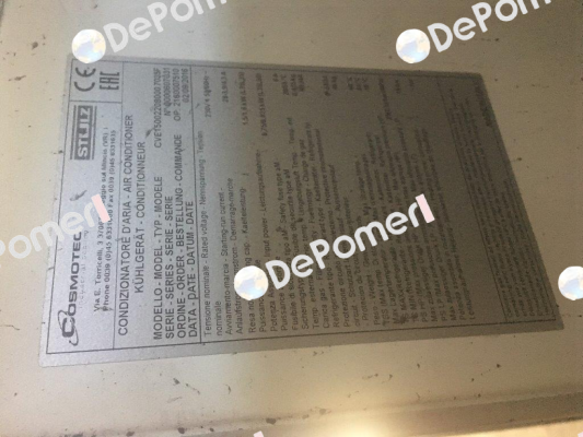 CVE15002209000 7035F obsolete, replacement CVE15002208000  Cosmotec
