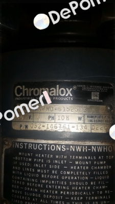 CAT.NO. NW H0-61525E3 Chromalox