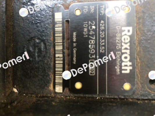 Spare part list for 426.20.33.52  Rexroth