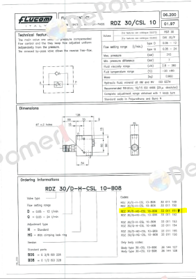 RDZ 30/D-HG-CSL 10-B06 33 011 151  Flucom