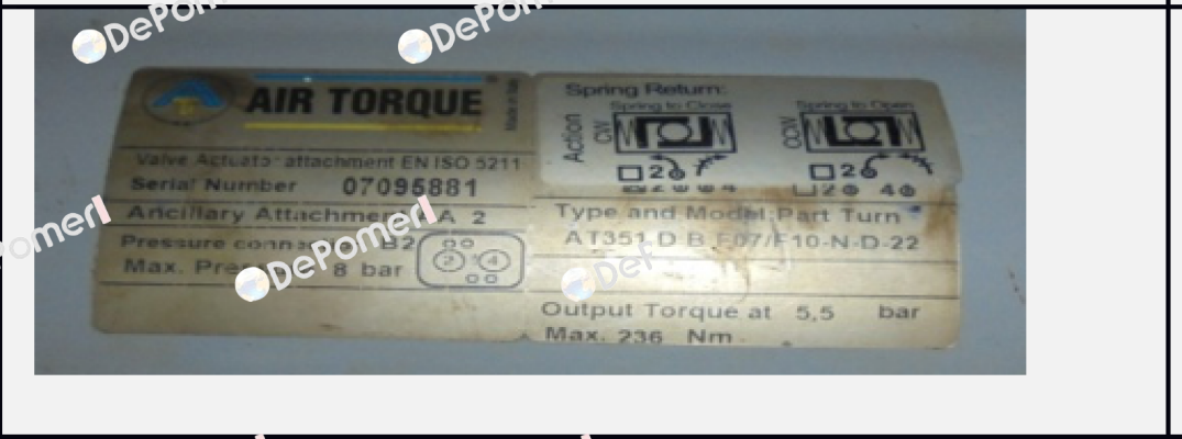 AT351U (DR00220UF07F1022AZ, 1HD31A0-GS22E)  Air Torque