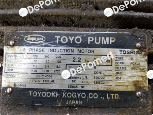 PVC2-FCKL8L obosolete replacement PVC2-IKH3-FCKLA21E-4P-2.2KW-CE  JTEKT FLUID POWER SYSTEMS CORPORATION (ex. Toyooki)
