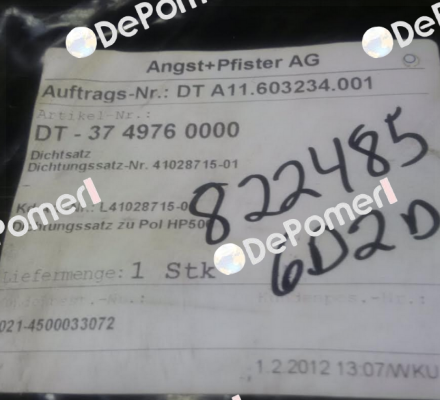 37.4976.0000 - OEM Angst-Pfister