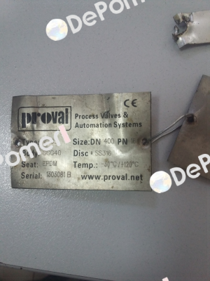 Type: V705  Serial:1303081 B DN400  Proval