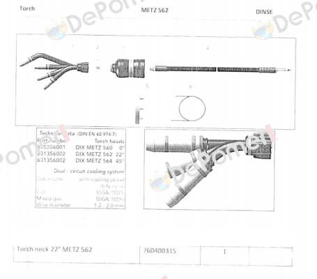 METZ 562 (631356002) Dinse