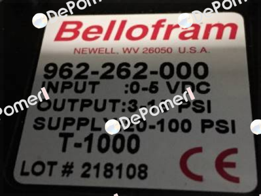 962-262-000 Bellofram
