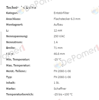 FN2060-1-06 Schaffner