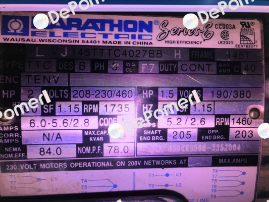 145TTTC4027BB obsolete, replaced by 145TTFC6027  Marathon (Regal)