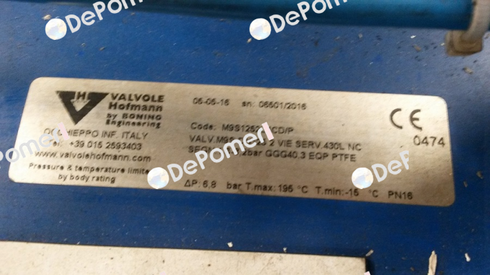 M9S1252L4CD/P Valvole Hofmann